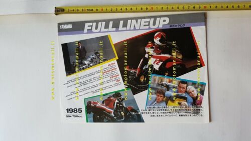 Yamaha produzione modelli 1985 depliant Giapponese Moto ORIGINALE brochure