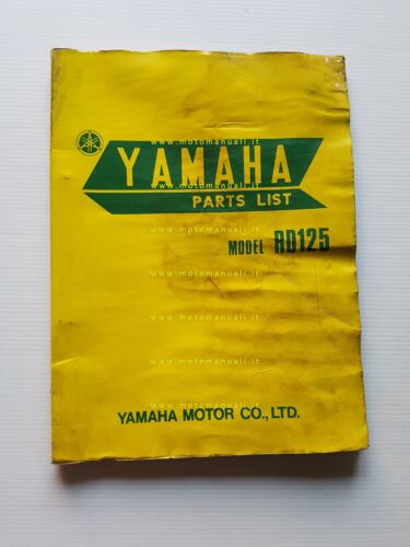Yamaha RD 125 1973 catalogo ricambi originale spare parts catalogue