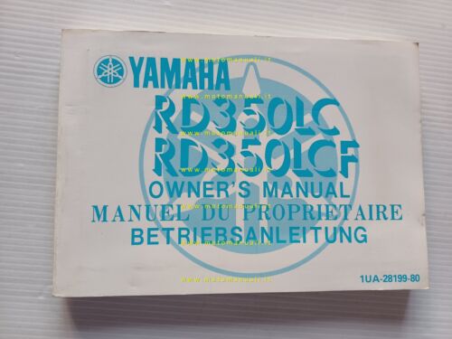 Yamaha RD 350 LC-LCF 1UA 1985-86 manuale uso manutenzione libretto …