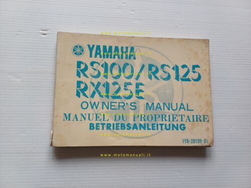 Yamaha RS 100- RS 125 -RX 125 E 1978 manuale …