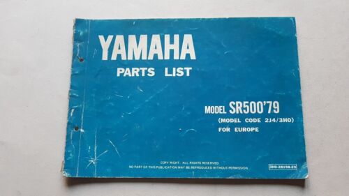 Yamaha SR 500 1979 catalogo ricambi originale spare parts catalogue
