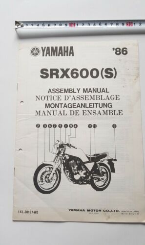 Yamaha SRX 600 S 1986 manuale assemblaggio officina originale no …