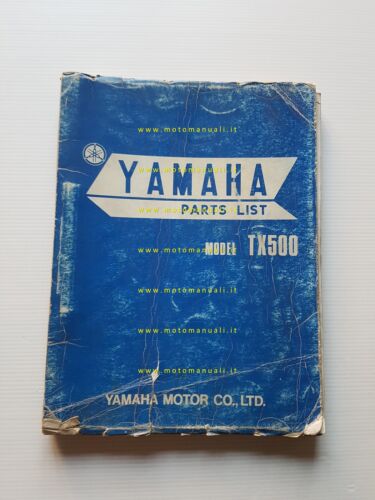 Yamaha TX 500 1973 catalogo ricambi originale spare parts catalogue