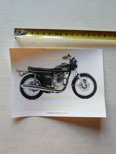 Yamaha TX 650 Street 1974 foto cartella stampa originale press …