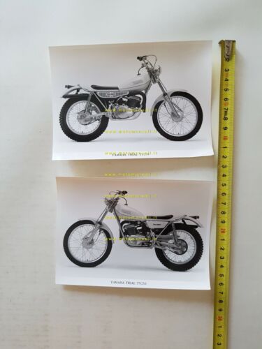 YAMAHA TY 250 Trial 1973 lotto 2 foto cartella stampa …