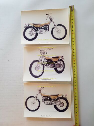 YAMAHA TY250 Trial 1973 lotto 3 foto COLORI cartella stampa …