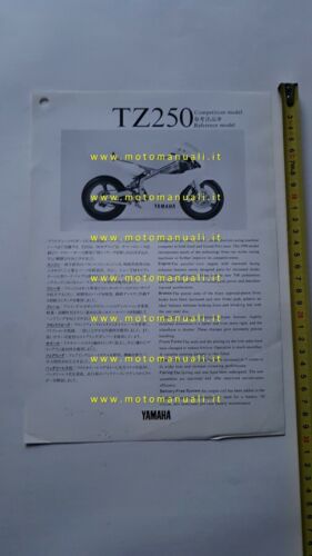 Yamaha TZ 250 GP Racing 1990 depliant ENGLISH originale moto