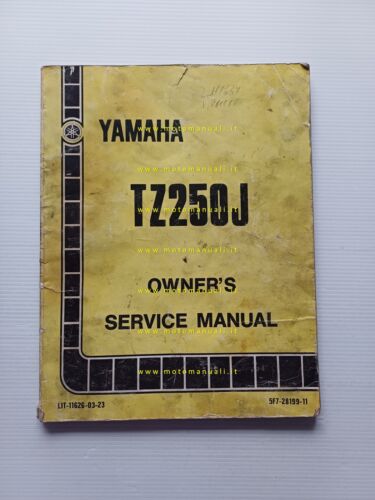 Yamaha TZ 250 J 1981 manuale officina originale INGLESE workshop …