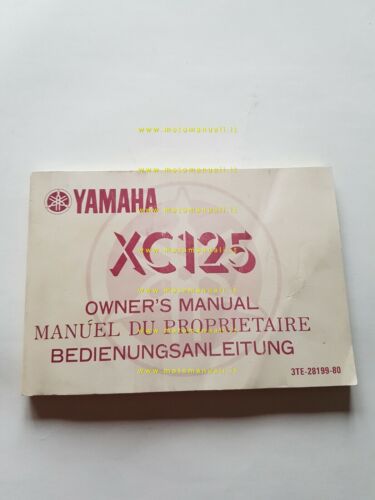 Yamaha XC 125 1989 manuale uso manutenzione originale