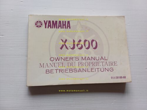 Yamaha XJ 600 51J 1985-86 manuale uso manutenzione originale INGLESE