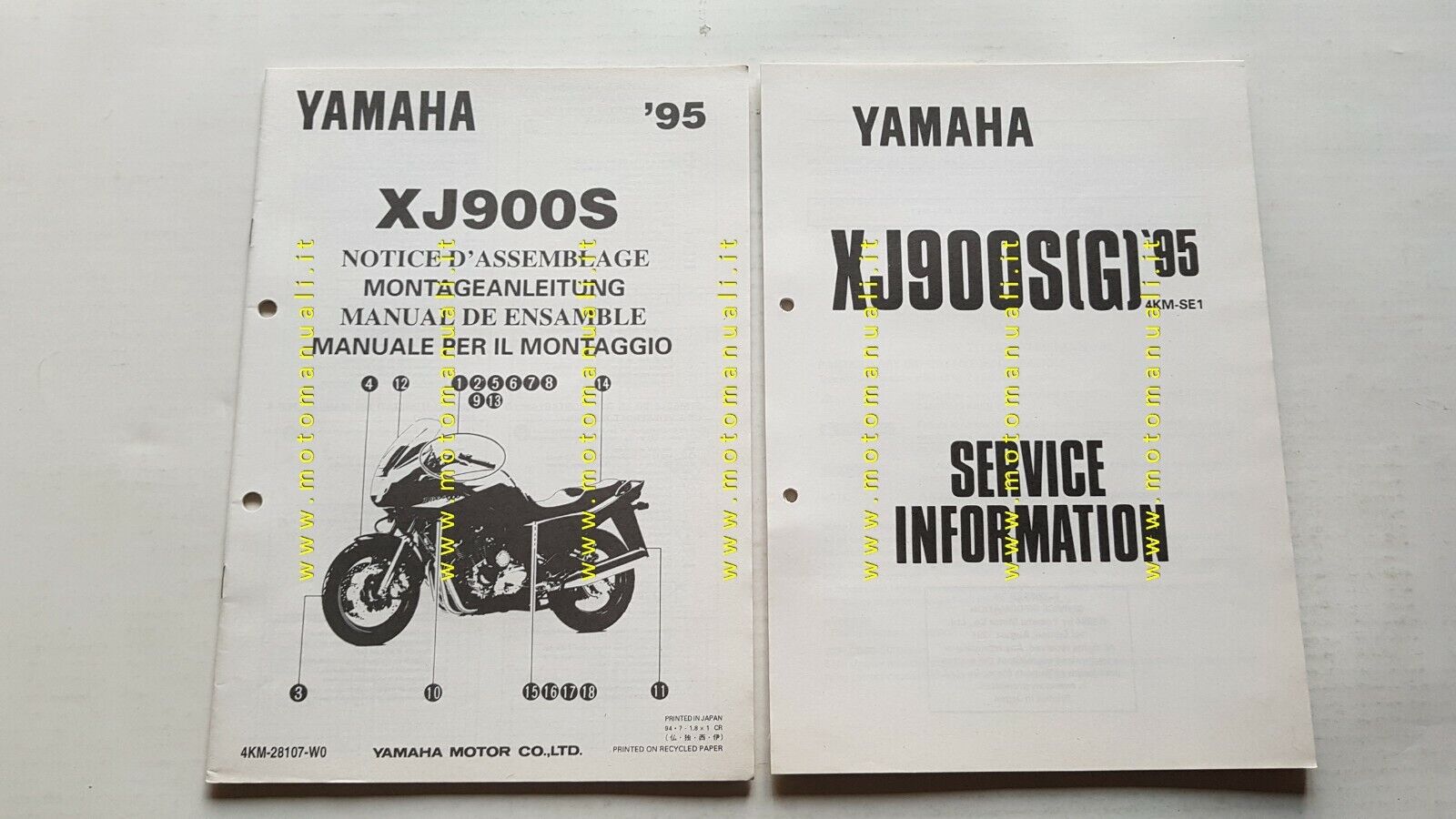 Yamaha XJ 900 S 1995 Service Information+manuale assemblaggio officina originale
