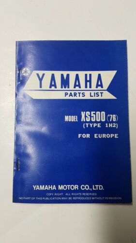 YAMAHA XS 500 1976 catalogo ricambi originale moto spare parts …