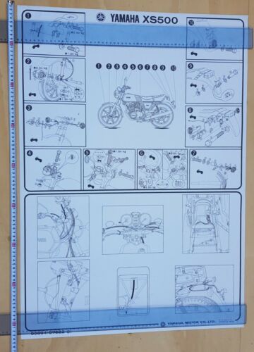 Yamaha XS 500 1976 manifesto poster originale CONCESSIONARI no depliant …