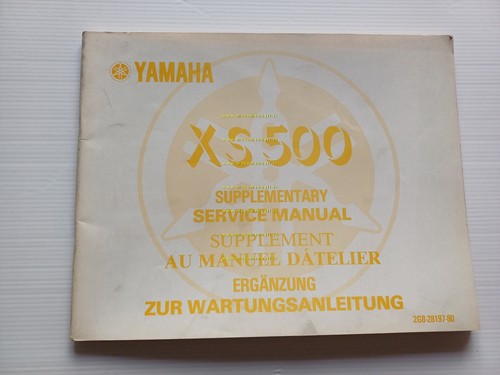 Yamaha XS 500 2G8 AGGIORNAMENTO 1977 manuale officina originale
