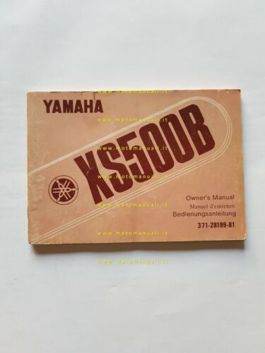 Yamaha XS 500 B 1973 manuale uso manutenzione INGLESE originale