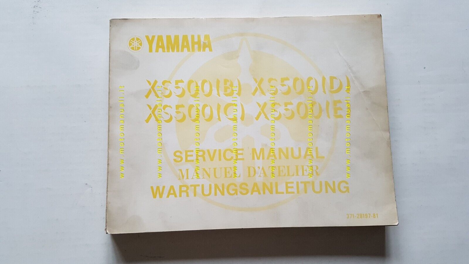 YAMAHA XS 500-B-C-D-E 1976 manuale officina INGLESE originale workshop manual