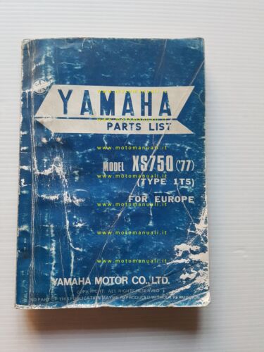 Yamaha XS 750 1T5 1977 catalogo ricambi originale spare parts …