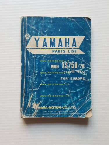 Yamaha XS 750 1T5 1978 catalogo ricambi originale spare parts …