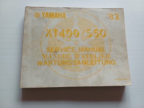 YAMAHA XT 400 - 550 1982 manuale officina INGLESE originale …
