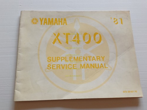 Yamaha XT 400 1981 AGGIORNAMENTO manuale officina inglese francese originale