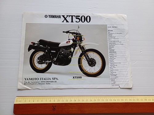 Yamaha XT 500 - SR 500 1980 depliant originale ITALIANO