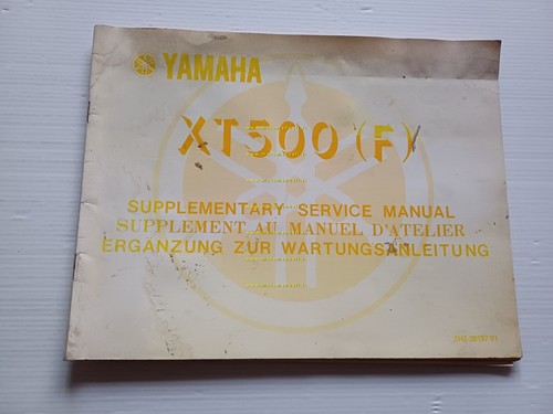 Yamaha XT 500 F 2H2 AGGIORNAMENTO 1978 manuale officina originale