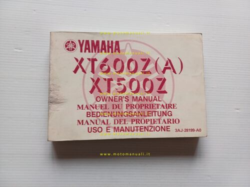 Yamaha XT 600 500 Z 3AJ 1989 manuale uso manutenzione …