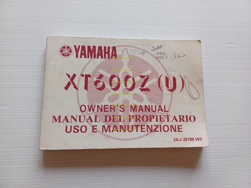 Yamaha XT 600 Z (U) 3AJ 1987-88 manuale uso manutenzione …