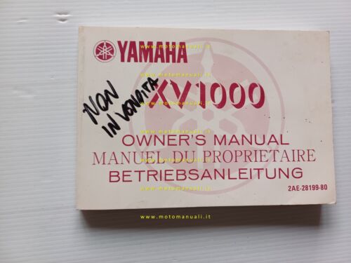 Yamaha XV 1000 2AE 1986 manuale uso manutenzione libretto originale …