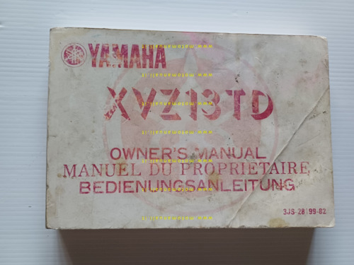 Yamaha XVZ 13 TD 3JS 1990 manuale uso manutenzione libretto …