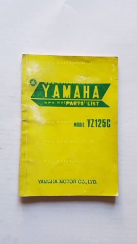 Yamaha YZ 125 C 1974-75 catalogo ricambi originale spare parts …