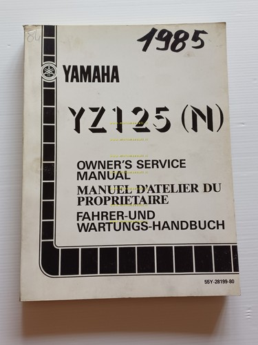 Yamaha YZ 125 (N) 55Y 1984-85 manuale uso - officina …