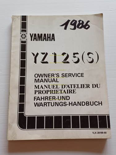 Yamaha YZ 125 (S) 1LX 1985-86 manuale uso - officina …