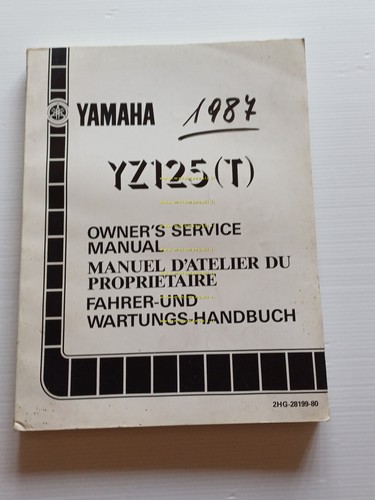 Yamaha YZ 125 (T) 2HG 1986-87 manuale uso - officina …