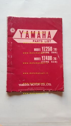 Yamaha YZ 250 - 400 1976 catalogo ricambi originale spare …
