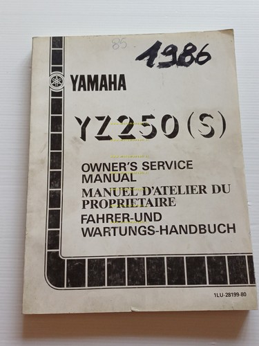 Yamaha YZ 250 (S) 1LU 1985-86 manuale uso - officina …