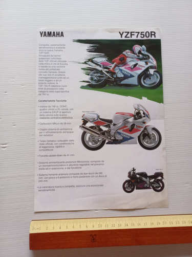 Yamaha YZF 750 SP - R 1993 depliant originale ITALIANO