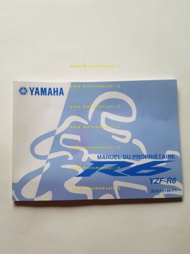 Yamaha YZF R6 2C0 2006 manuale uso manutenzione originale FRANCESE