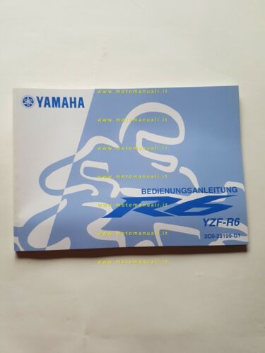 Yamaha YZF R6 2C0 2006 manuale uso manutenzione originale TEDESCO
