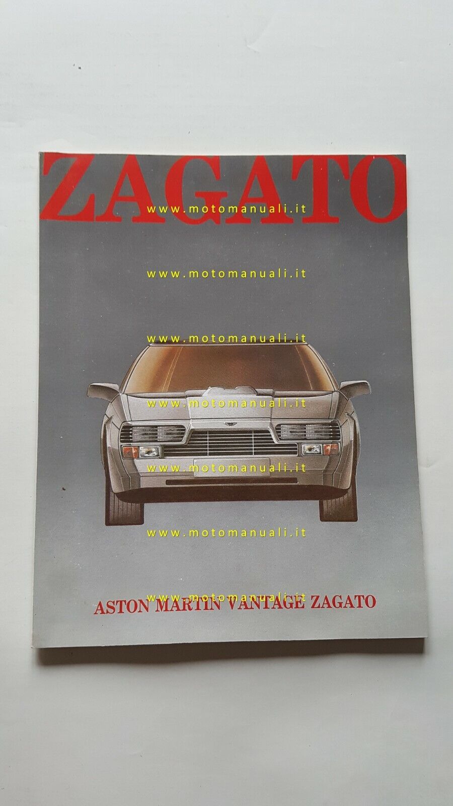 Zagato Aston Martin Vantage 1986 opuscolo cartella stampa originale ITALIANO