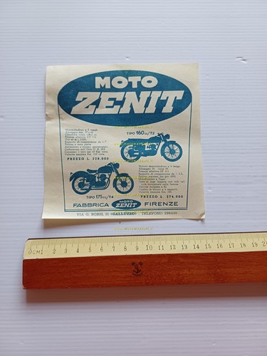 Zenit 160 T2 - 175 T4 anni 50 depliant originale …