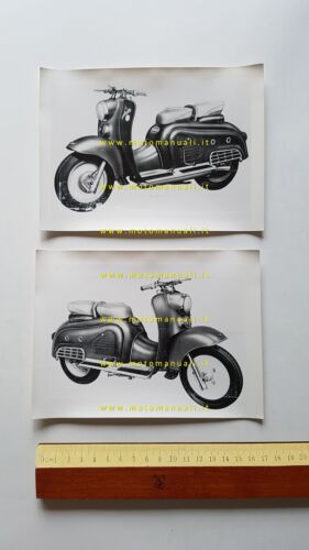 Zundapp 200 Bella scooter 1953 2 foto cartella stampa originale