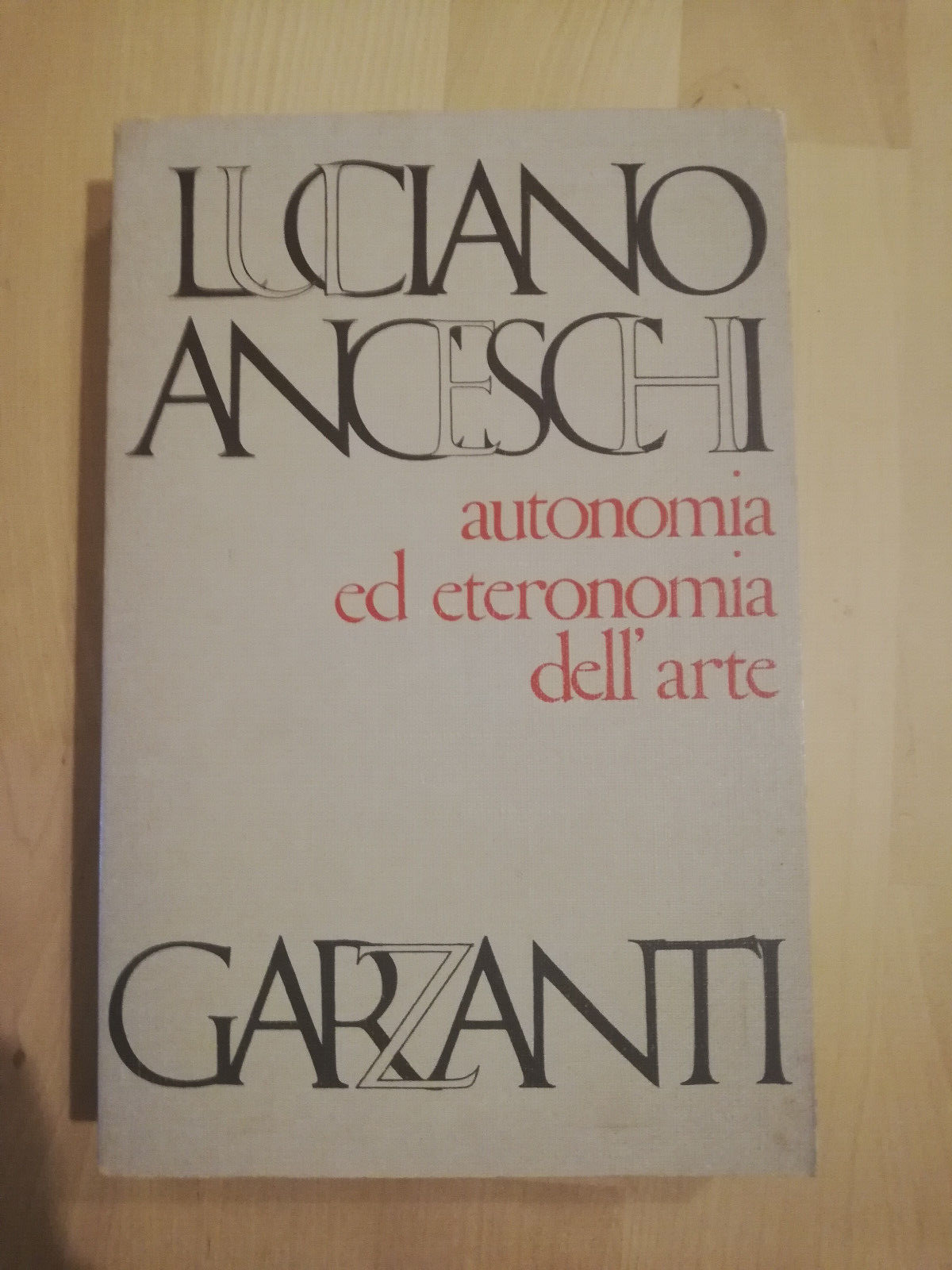 Autonomia ed eteronomia dell'arte, Luciano Anceschi, 1976, Garzanti