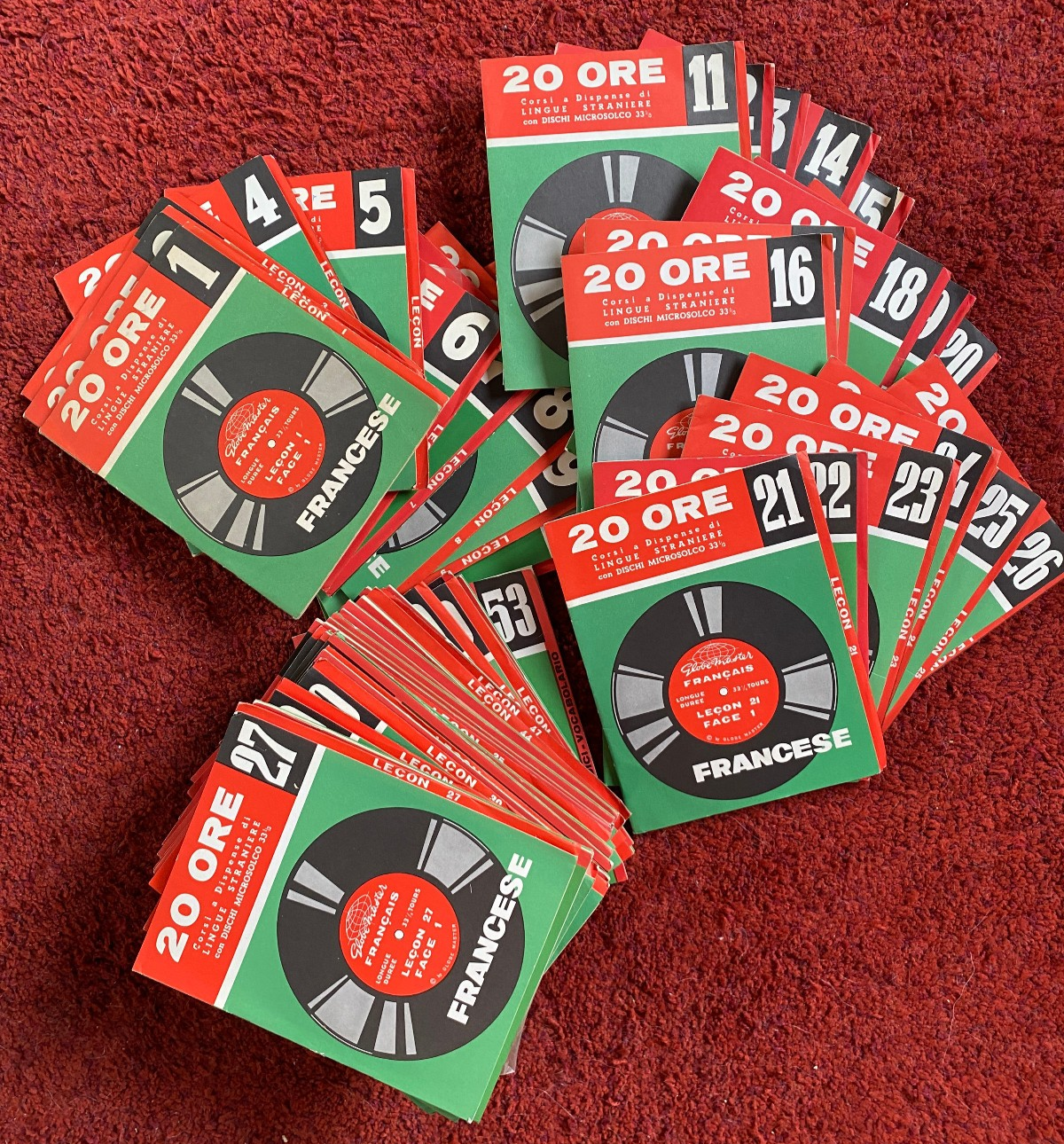 Corso francese “20 Ore” Globe Master dischi – Raccolta completa …