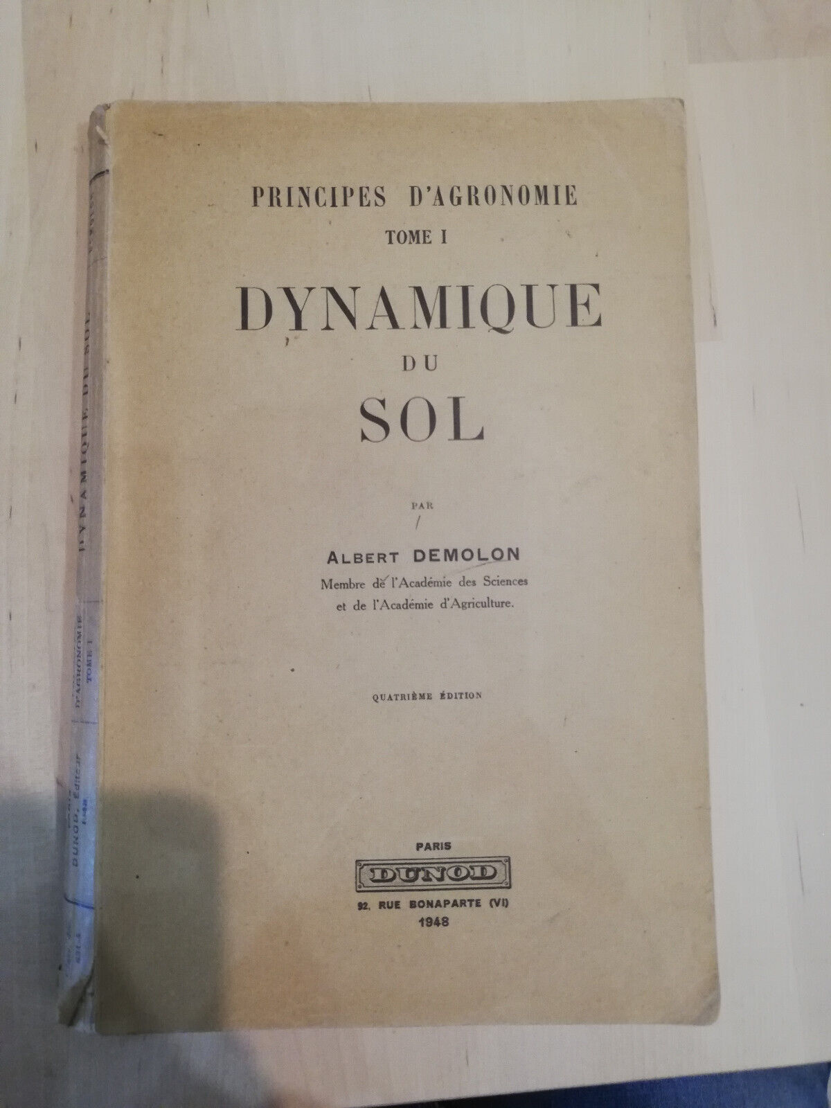 Dynamique du sol, Albert Demolon, Dunod, 1948, in francese