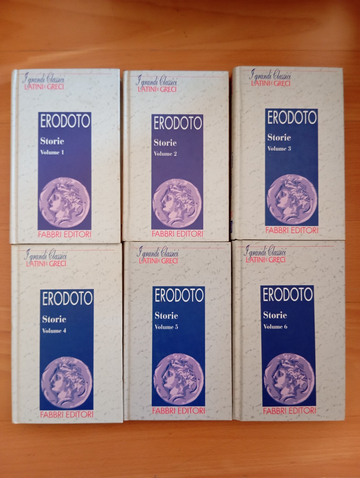 Erodoto, Storie, opera completa 6 volumi, Fabbri 1996, testo greco …
