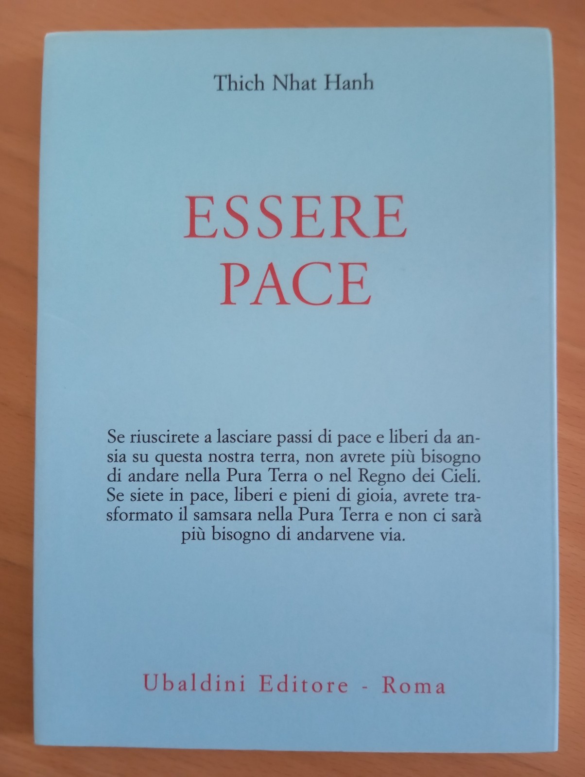 Essere pace, Thich Nhat Hanh, Ubaldini, 1989