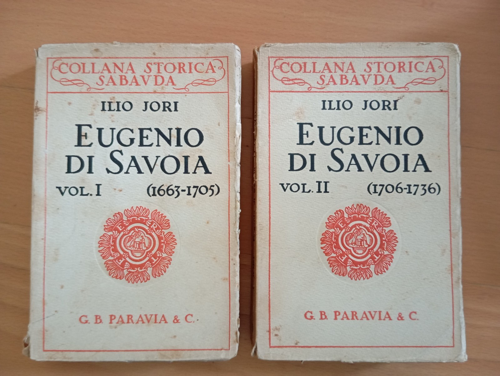 Eugenio di Savoia, due volumi, Ilio Jori, Paravia, 1933