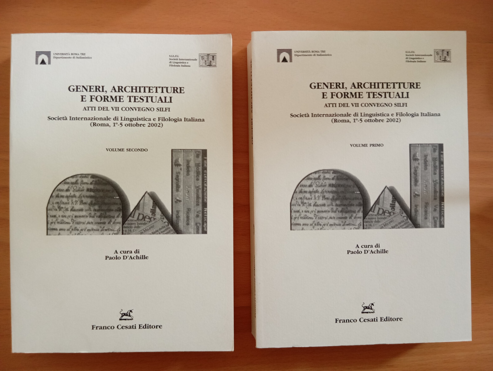 Generi, architetture e forme testuali, 2 volumi, convegno SILFI, 2004 …