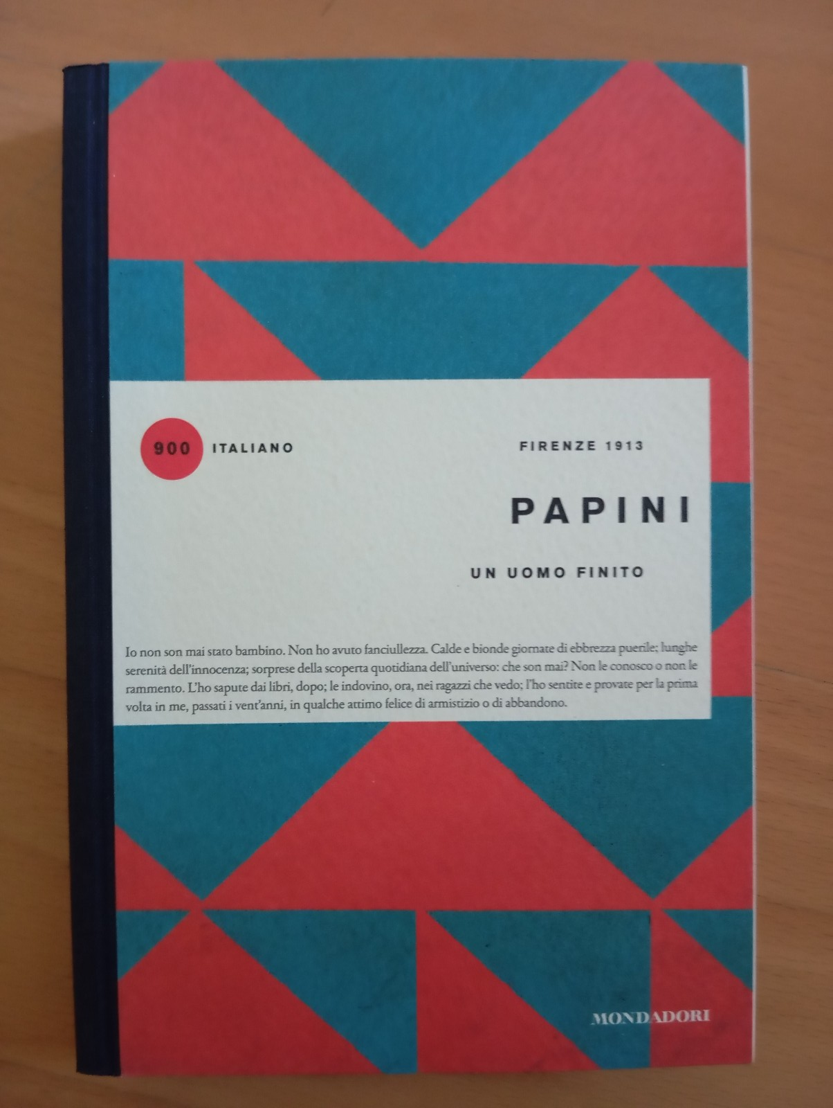 Giovanni Papini, Un uomo finito, Mondadori, collana 900 italiano, 2014